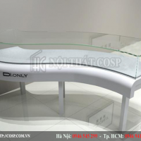 Tủ Kính cong cường lực tiệm vàng - An toàn và thẩm mỹ